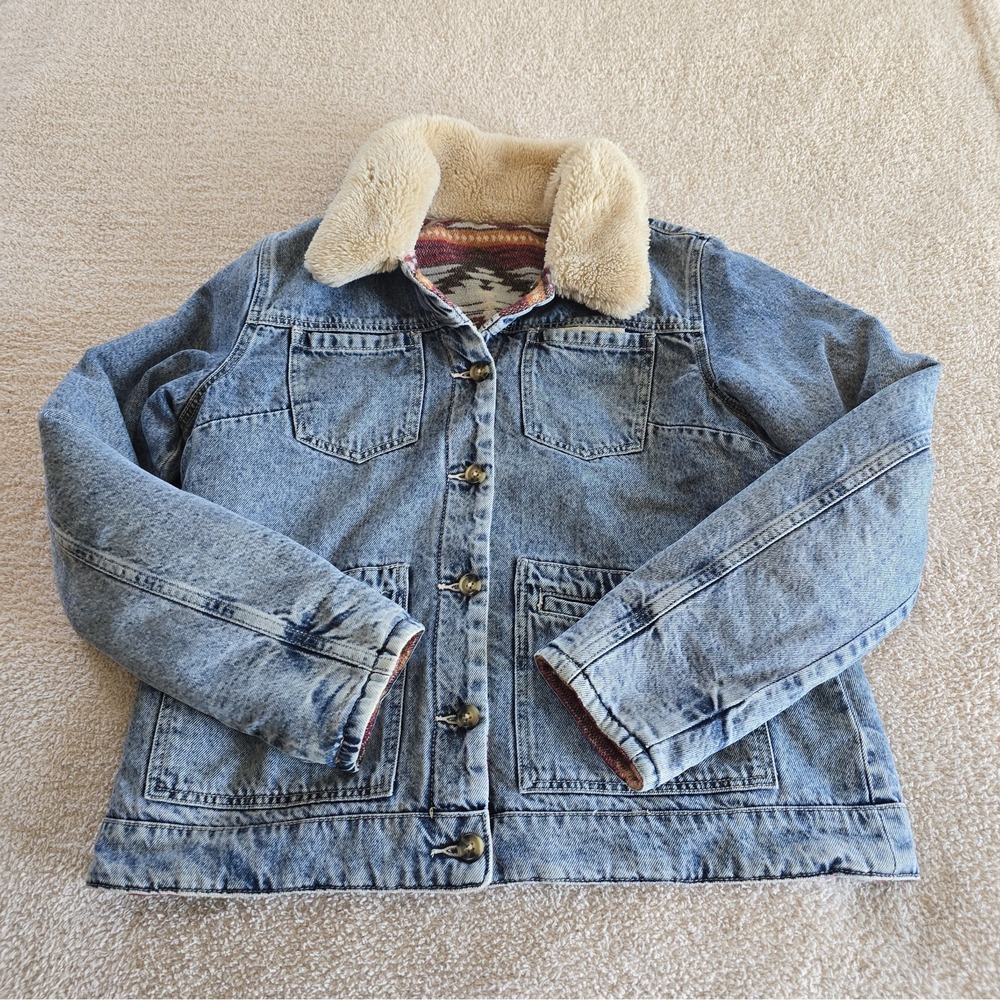 Idyllwind Fueled By Miranda Lambert Pony Up Reversible Denim Blanket Jacket Sz M